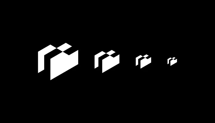 Filen logo shown at multiple sizes on black
