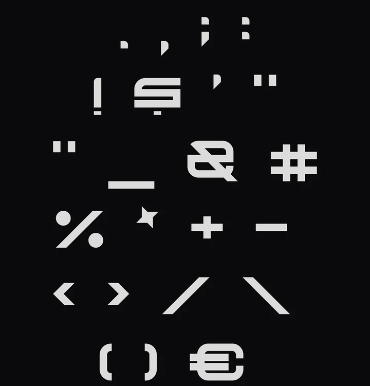 CURVES punctuation math signs currency symbols and accented characters