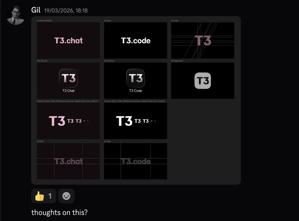 T3 application board posted for feedback in the T3 Discord