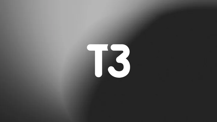 T3 logomark rendered in a light application setting